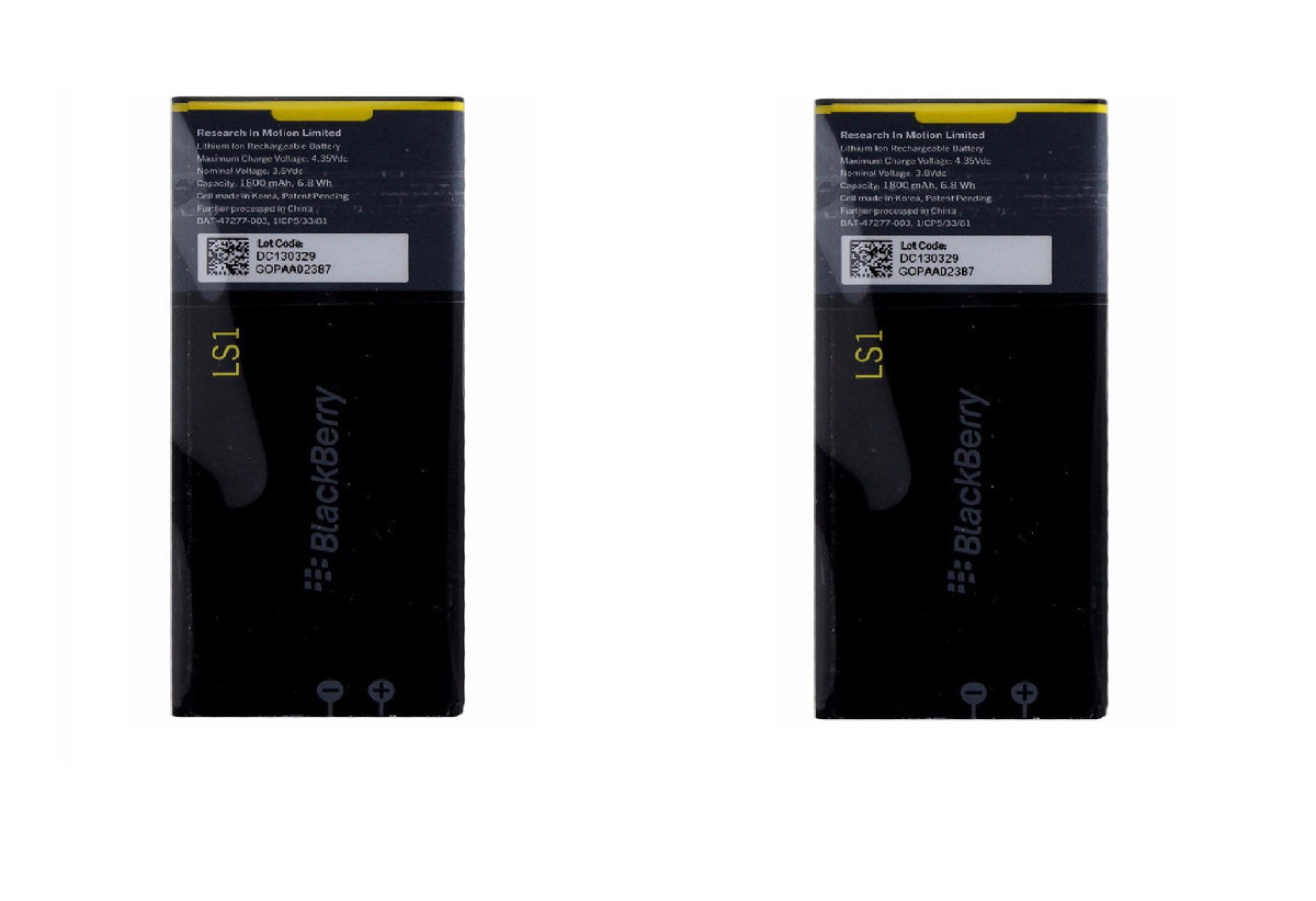 KIT 2x BlackBerry Rechargeable 1,800mAh OEM Battery (LS1) for BlackBerry Z10 Cell Phone - Batteries Blackberry - Simple Cell Bulk Wholesale Pricing - USA Seller