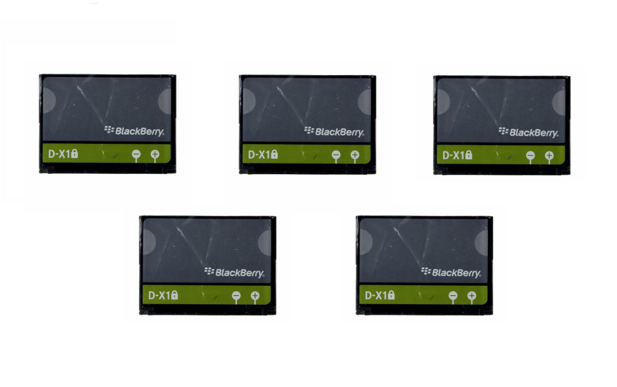 KIT 5x Blackberry D-X1 1380 mAh Replacement Battery for Blackberry 9650 Cell Phone - Batteries Blackberry - Simple Cell Bulk Wholesale Pricing - USA Seller