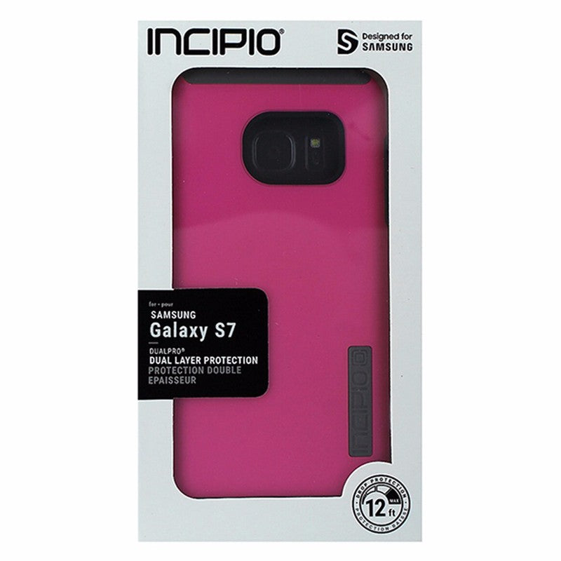 Incipio DualPro Dual Layer Protective Case Cover Samsung Galaxy S7 - Pink / Gray Cell Phone - Cases, Covers & Skins Incipio - Simple Cell Bulk Wholesale Pricing - USA Seller