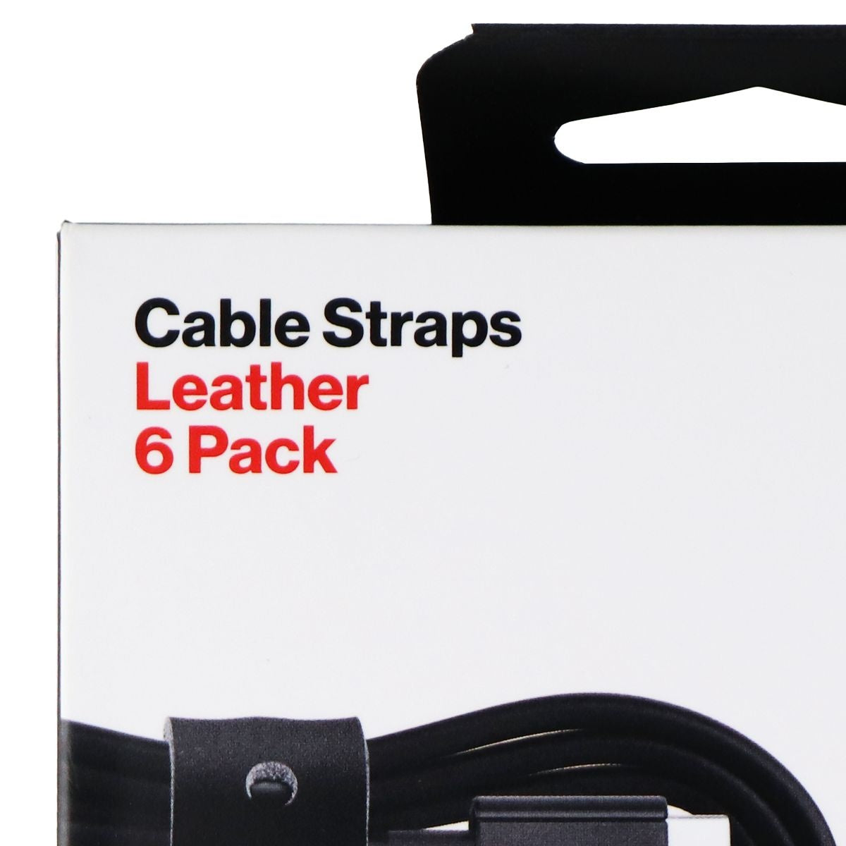 Verizon (6-Pack) of Leather Cable Straps for Cable Management - Black Leather Cell Phone - Cables & Adapters Verizon - Simple Cell Bulk Wholesale Pricing - USA Seller