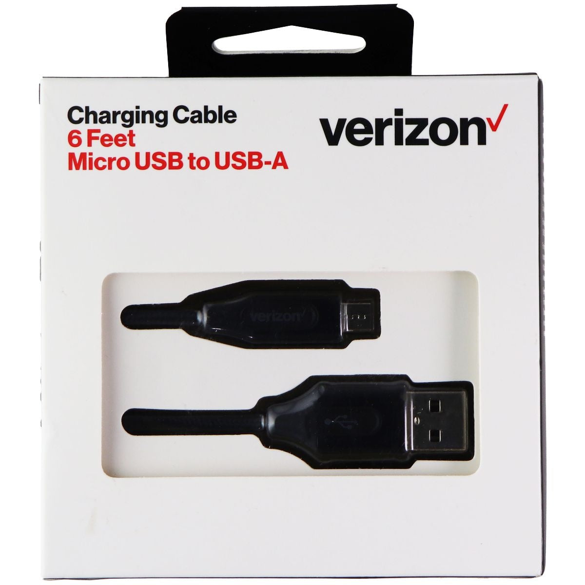 Verizon (CABMTOABLK - AL) 6Ft Charge & Sync Cable for Micro USB Devices- Black Cell Phone - Cables & Adapters Verizon - Simple Cell Bulk Wholesale Pricing - USA Seller