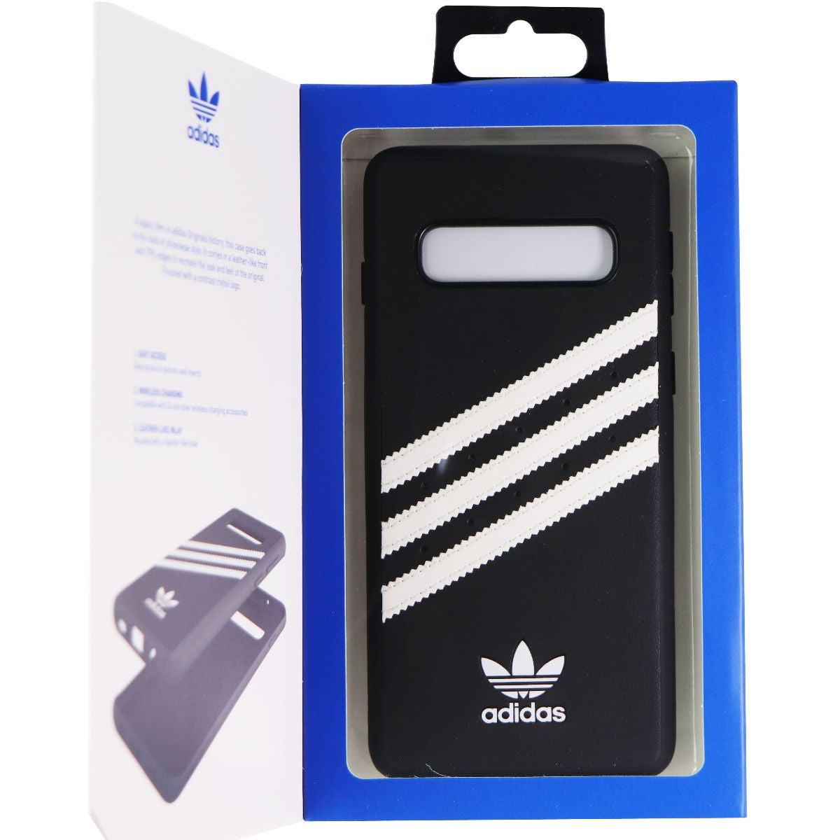 Adidas Originals Case for Samsung Galaxy S10 - Samba Black with White Stripes Cell Phone - Cases, Covers & Skins Adidas - Simple Cell Bulk Wholesale Pricing - USA Seller