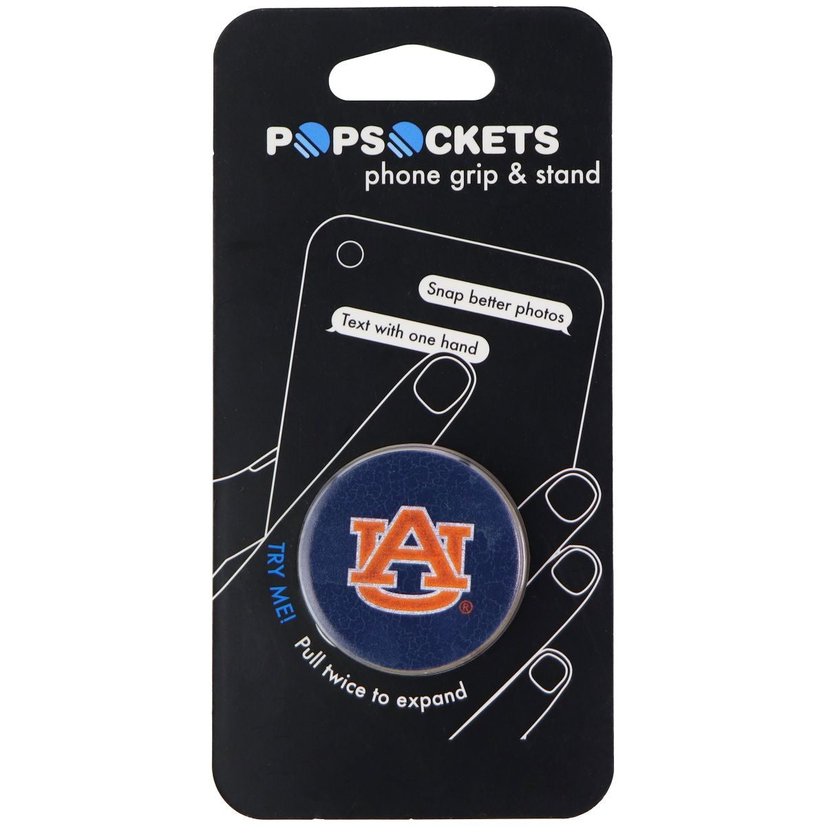 Popsockets Collapsible Phone Grip & Stand for Smartphones - Auburn Heritage Cell Phone - Mounts & Holders PopSockets - Simple Cell Bulk Wholesale Pricing - USA Seller