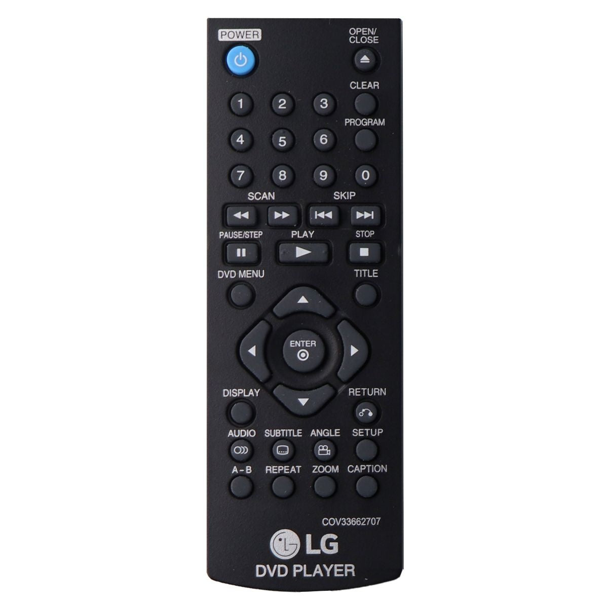 LG Remote Control (COV33662707) for Select LG DVD Players - Black TV, Video & Audio Accessories - Remote Controls LG - Simple Cell Bulk Wholesale Pricing - USA Seller