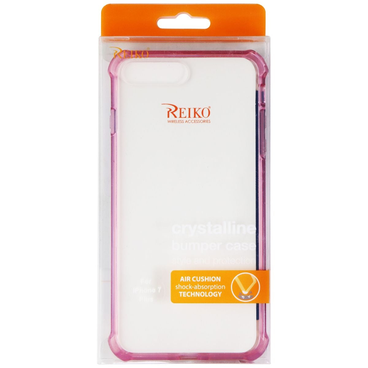 Reiko Crystalline Bumper Case for Apple iPhone 8 Plus / iPhone 7 Plus - Hot Pink Cell Phone - Cases, Covers & Skins Reiko Wireless - Simple Cell Bulk Wholesale Pricing - USA Seller