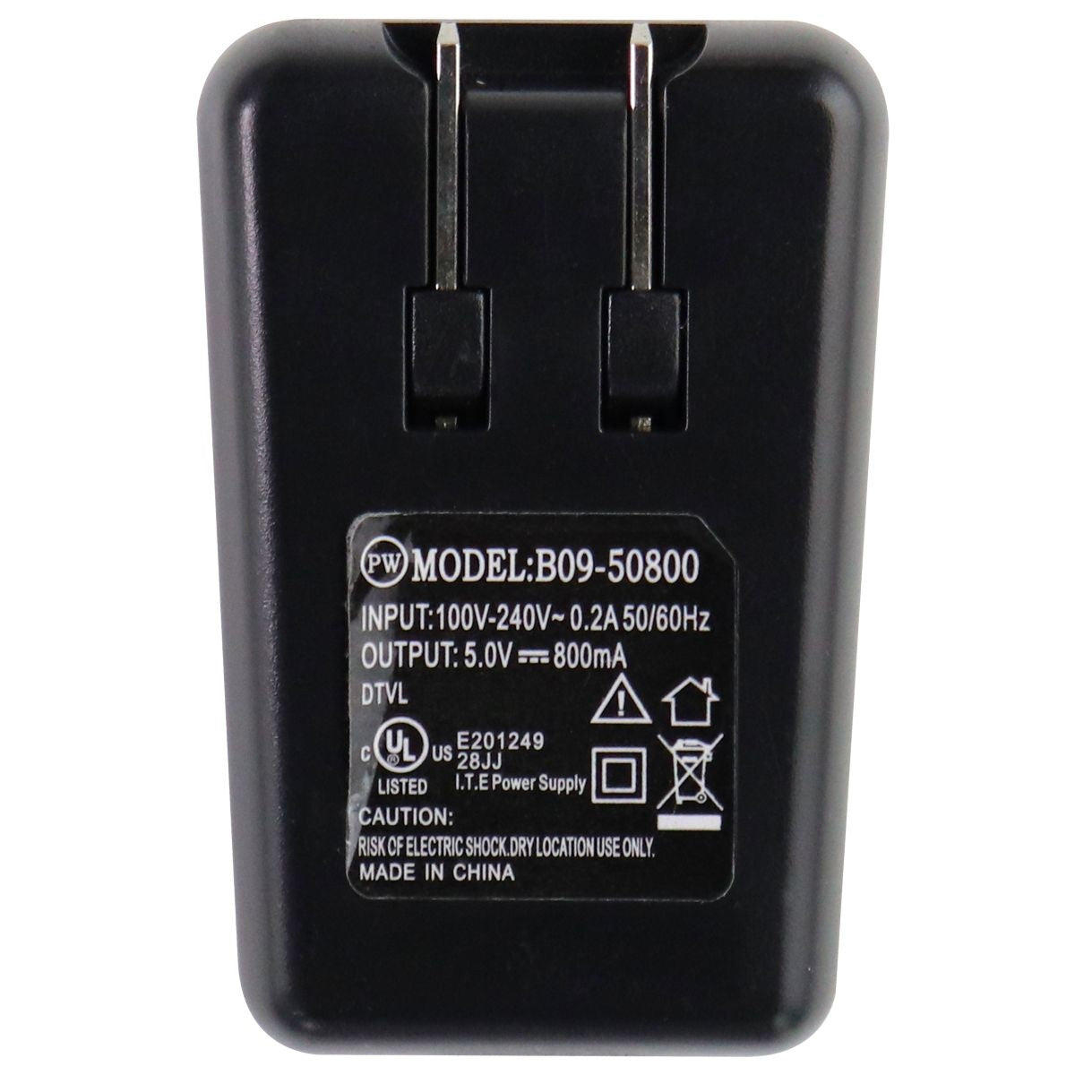 Verizon (5V/800mA) Single USB Wall Charger/Adapter - Black (B09-50800) Cell Phone - Chargers & Cradles Verizon - Simple Cell Bulk Wholesale Pricing - USA Seller