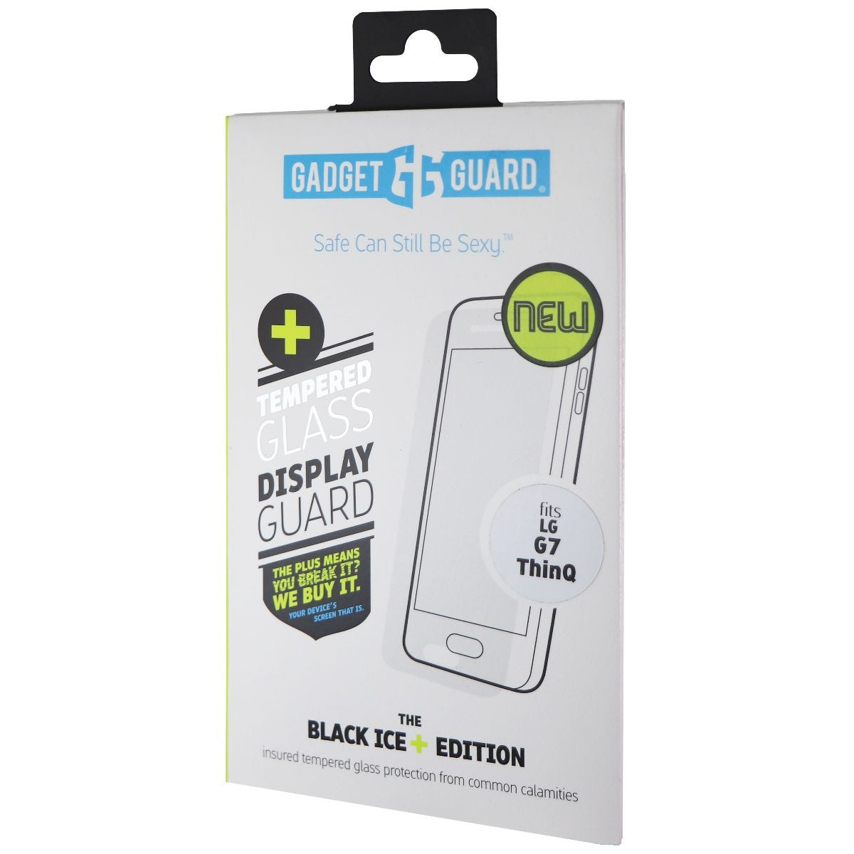 Gadget Guard (Black Ice+) Tempered Glass Screen for the LG G7 ThinQ - Clear Cell Phone - Screen Protectors Gadget Guard - Simple Cell Bulk Wholesale Pricing - USA Seller