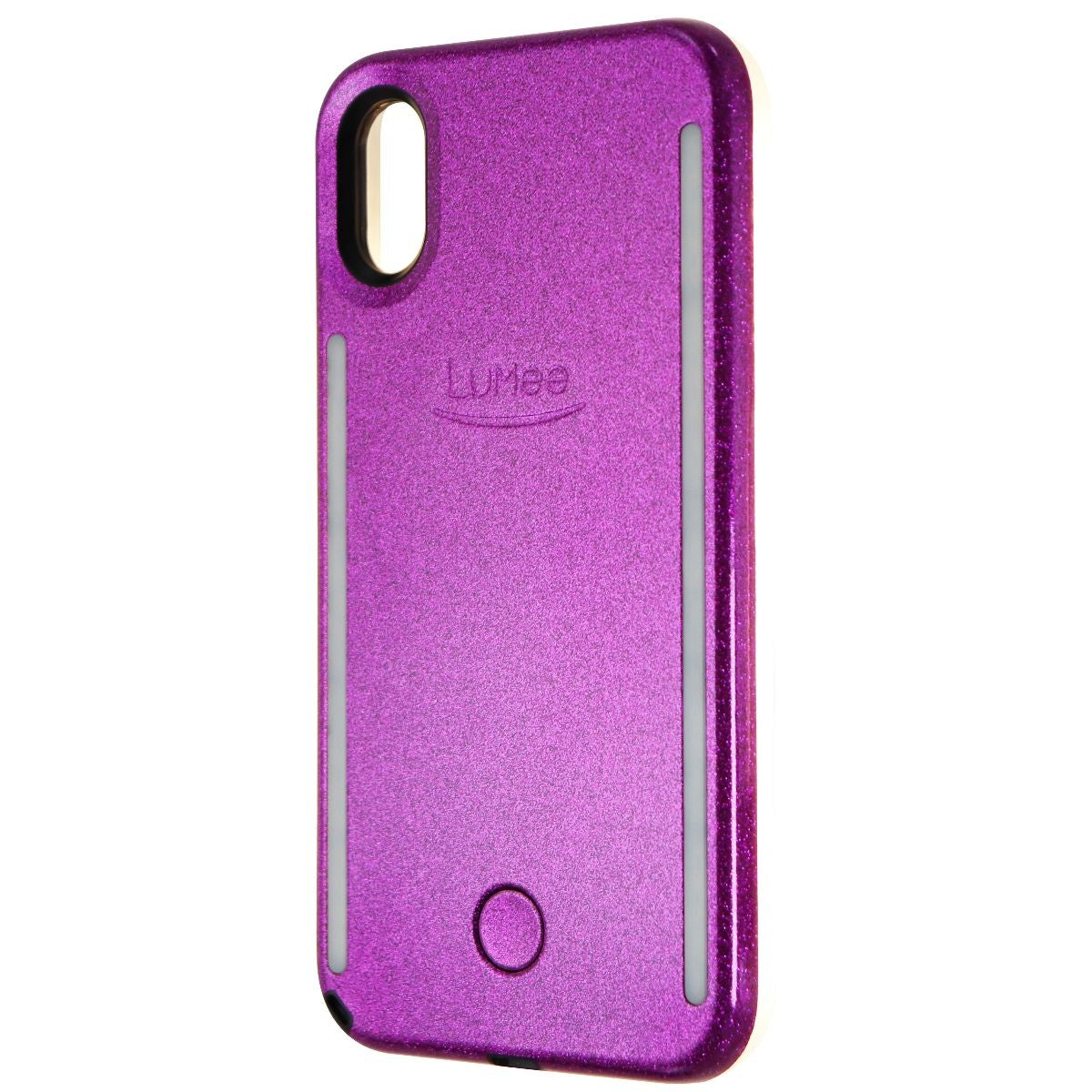 LuMee Duo Instafame Lighted Case for Apple iPhone Xs / iPhone X - Purple Glitter Cell Phone - Cases, Covers & Skins LuMee - Simple Cell Bulk Wholesale Pricing - USA Seller