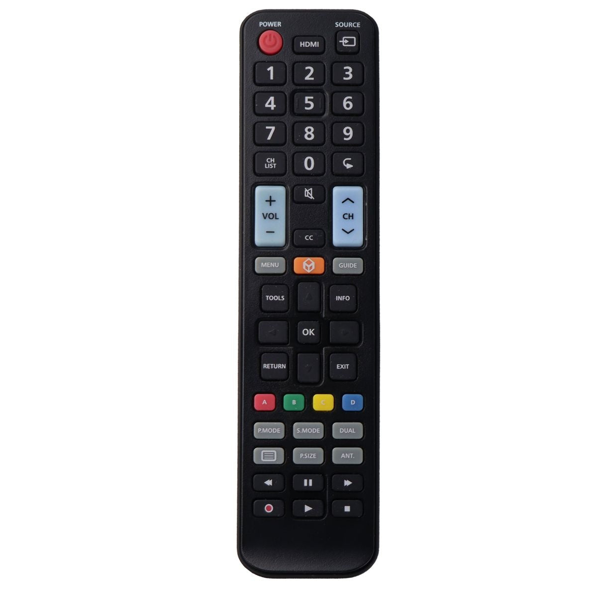 Insignia TV Remote Control (NS-RMTSAM17) for Select Samsung TVs - Black TV, Video & Audio Accessories - Remote Controls Insignia - Simple Cell Bulk Wholesale Pricing - USA Seller