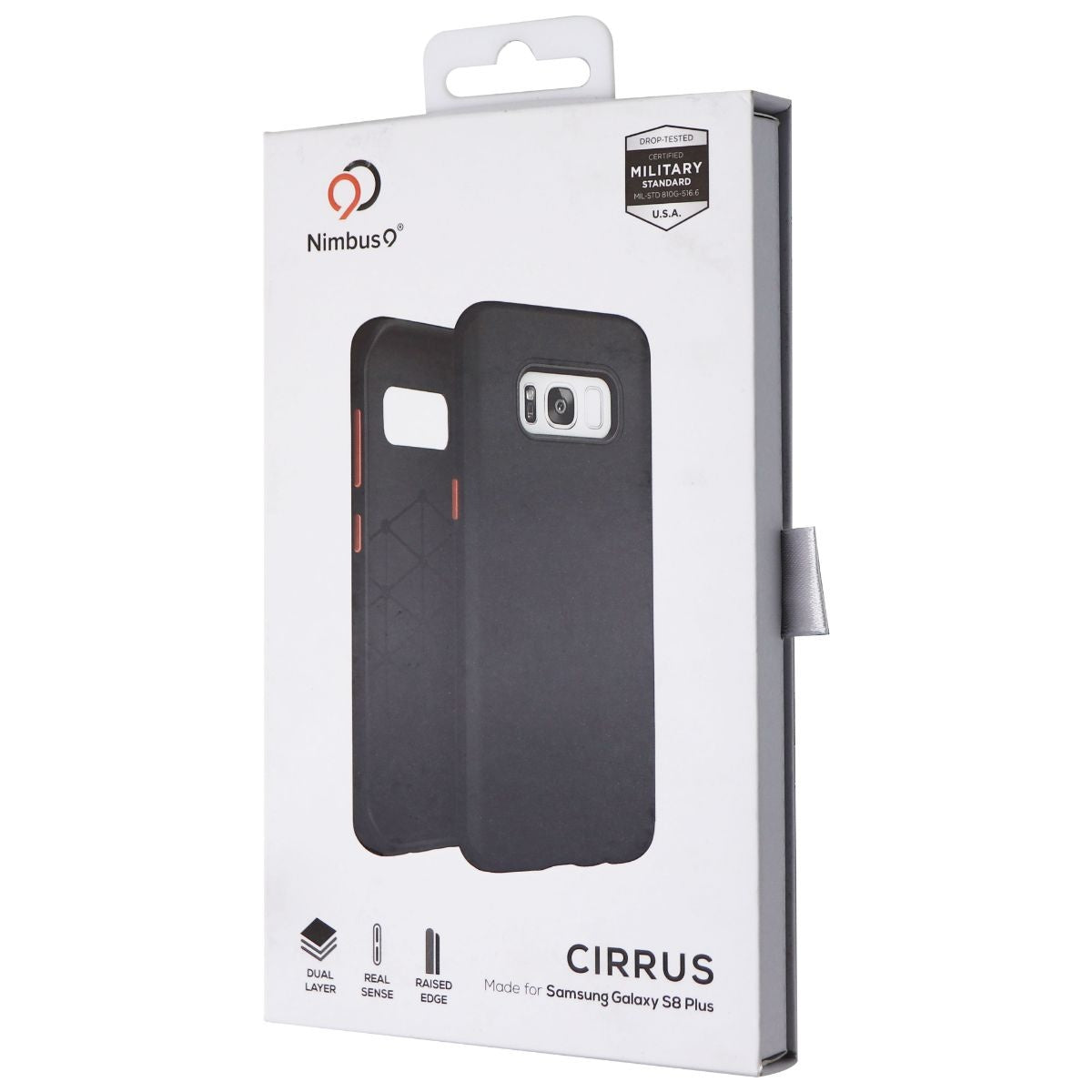 Nimbus9 Cirrus Series Case for the Samsung Galaxy S8+ (Plus) - Black/Orange Cell Phone - Cases, Covers & Skins Nimbus9 - Simple Cell Bulk Wholesale Pricing - USA Seller