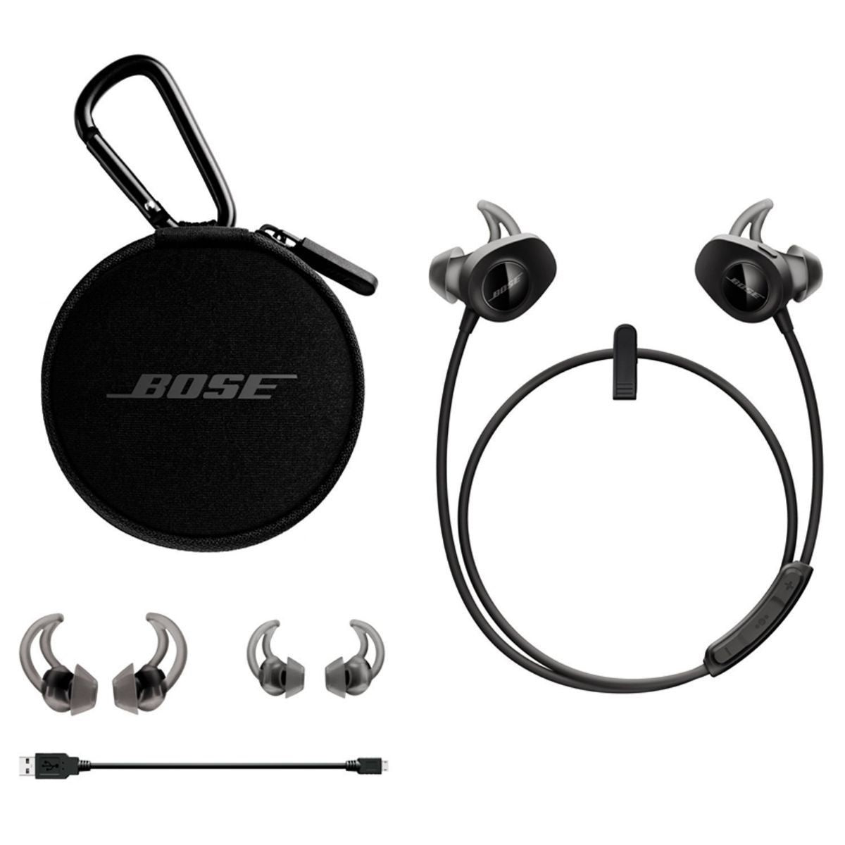 Bose SoundSport Series Wireless Headphones - Black (761529-0010) Portable Audio - Headphones Bose - Simple Cell Bulk Wholesale Pricing - USA Seller