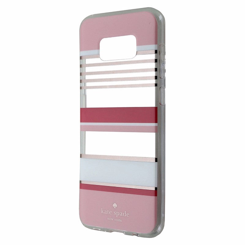 Kate Spade Flexible Hardshell Case for Samsung Galaxy S8 - Clear / Pink Stripes Cell Phone - Cases, Covers & Skins Kate Spade - Simple Cell Bulk Wholesale Pricing - USA Seller