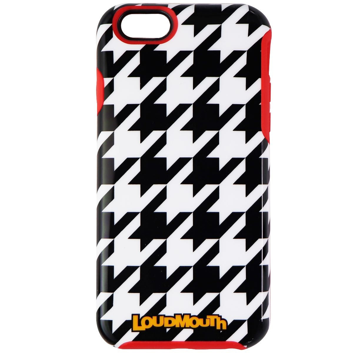 M-Edge LoudMouth Hybrid Case for Apple iPhone 6/6s - Black/White/Red Houndstooth Cell Phone - Cases, Covers & Skins M-Edge - Simple Cell Bulk Wholesale Pricing - USA Seller