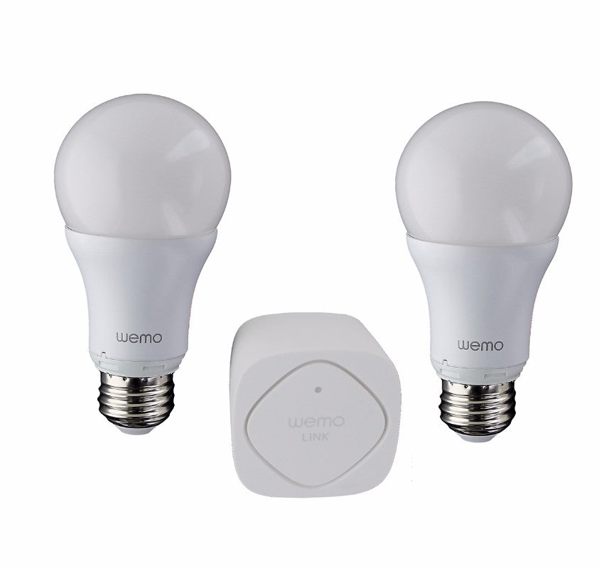 Belkin Wemo LED Lighting Starter Set - 2 Bulbs - White Lamps, Lighting & Ceiling Fans - Light Bulbs Belkin - Simple Cell Bulk Wholesale Pricing - USA Seller