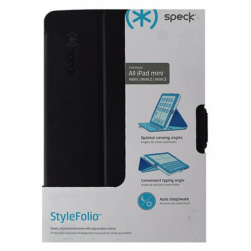 Speck StyleFolio Series Folio Case Cover for iPad Mini / Mini 2 3 - Black/Grey iPad/Tablet Accessories - Cases, Covers, Keyboard Folios Speck - Simple Cell Bulk Wholesale Pricing - USA Seller