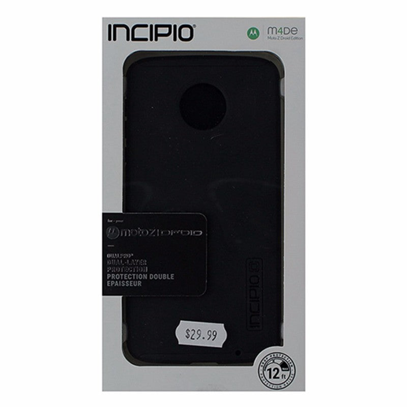 Incipio DualPro Series Dual Layer Case Motorola Moto Z Droid Edition Matte Black Cell Phone - Cases, Covers & Skins Incipio - Simple Cell Bulk Wholesale Pricing - USA Seller
