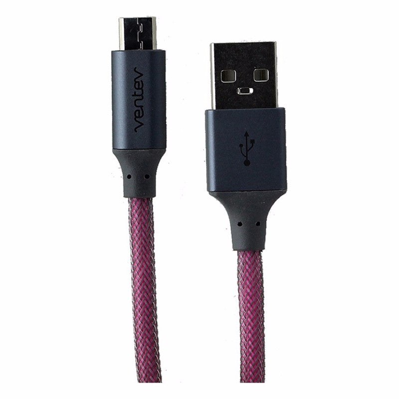 Ventev (523386) 4Ft ChargeSync Cable for Micro USB Devices - Magenta / Gray Cell Phone - Cables & Adapters Ventev - Simple Cell Bulk Wholesale Pricing - USA Seller