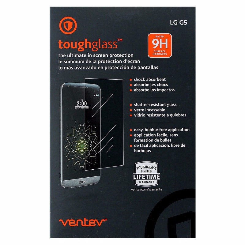 Ventev ToughGlass Series 9H Tempered Glass Screen Protector for LG G5 - Clear Cell Phone - Screen Protectors Ventev - Simple Cell Bulk Wholesale Pricing - USA Seller