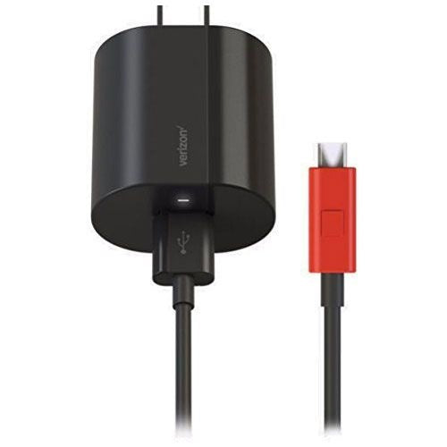 Verizon 24-Watt Fast Charge Wall Adapter and 6Ft Micro-USB Cable - Black/Red Cell Phone - Chargers & Cradles Verizon - Simple Cell Bulk Wholesale Pricing - USA Seller
