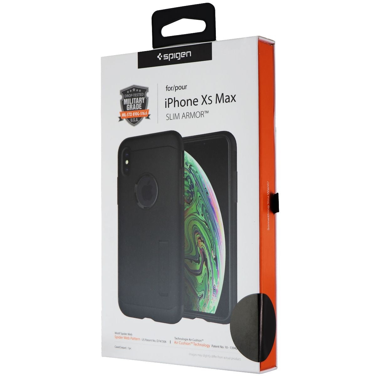 Spigen Slim Armor Kickstand Case for Apple iPhone Xs Max - Black Cell Phone - Cases, Covers & Skins Spigen - Simple Cell Bulk Wholesale Pricing - USA Seller