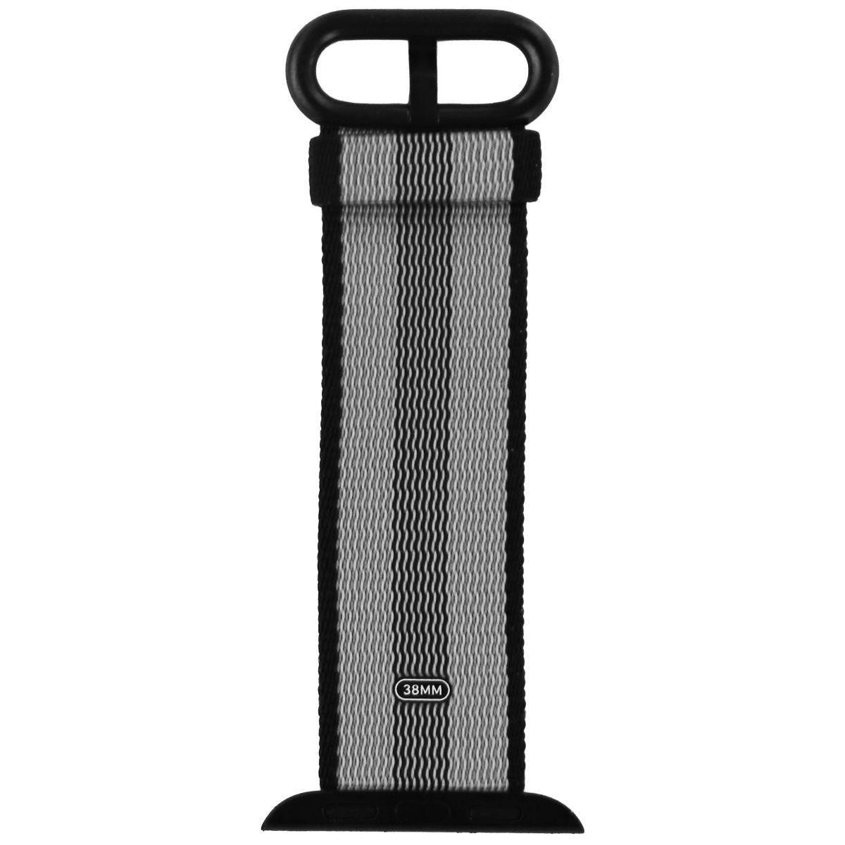 Apple 38mm Woven Nylon Band for 38mm and 40mm Apple Watches - Black Stripe Smart Watch Accessories - Watch Bands Apple - Simple Cell Bulk Wholesale Pricing - USA Seller