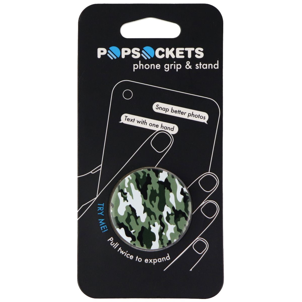 PopSockets Collapsible Grip & Stand for Phone and Tablets - Dark Green Camo Cell Phone - Mounts & Holders PopSockets - Simple Cell Bulk Wholesale Pricing - USA Seller