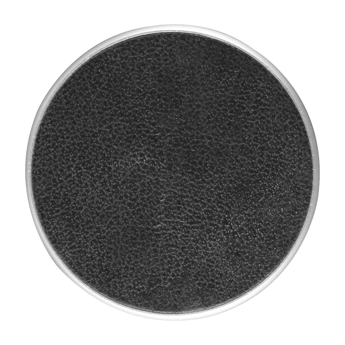 PopSockets Grip & Stand for Phones and Tablets - Black Vegan Leather / Silver Cell Phone - Mounts & Holders PopSockets - Simple Cell Bulk Wholesale Pricing - USA Seller