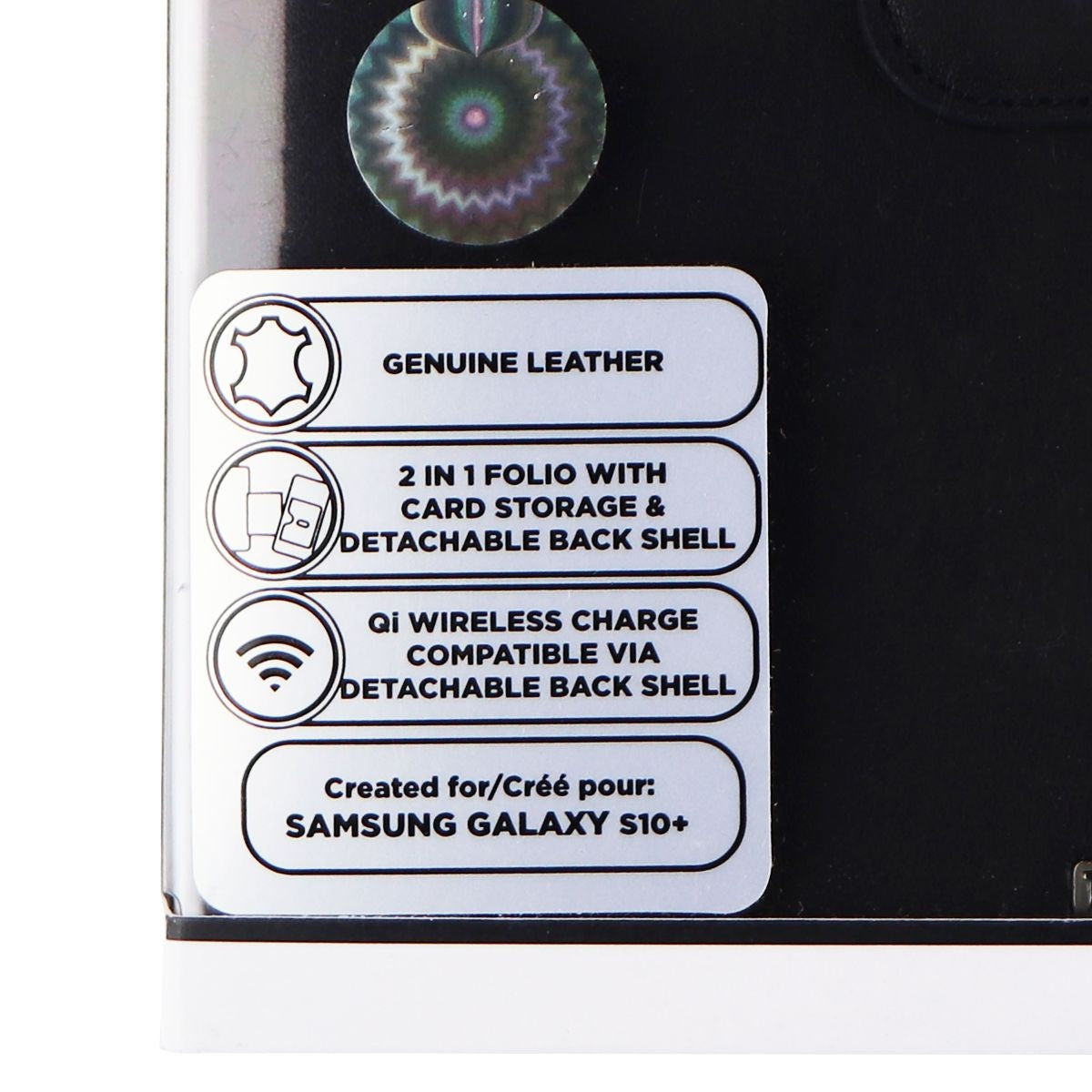 Unique London Leather Wallet Case for Samsung Galaxy (S10+) - Black Cell Phone - Cases, Covers & Skins Unique London - Simple Cell Bulk Wholesale Pricing - USA Seller