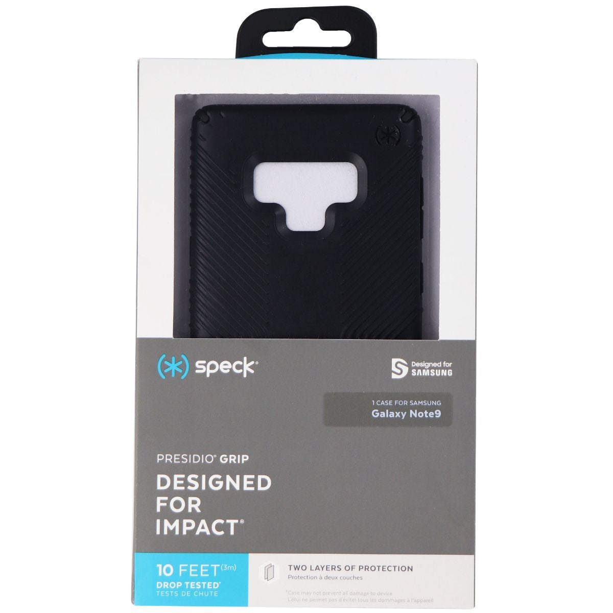 Speck Presidio Grip Series Hybrid Case for Samsung Galaxy Note9 - Black Cell Phone - Cases, Covers & Skins Speck - Simple Cell Bulk Wholesale Pricing - USA Seller