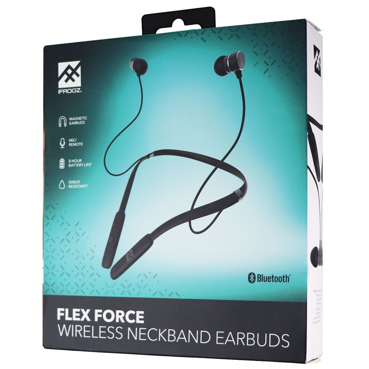 iFrogz FLEX FORCE Wireless Bluetooth Neckband Earbuds with Mic/Remote - Black Portable Audio - Headphones iFrogz - Simple Cell Bulk Wholesale Pricing - USA Seller