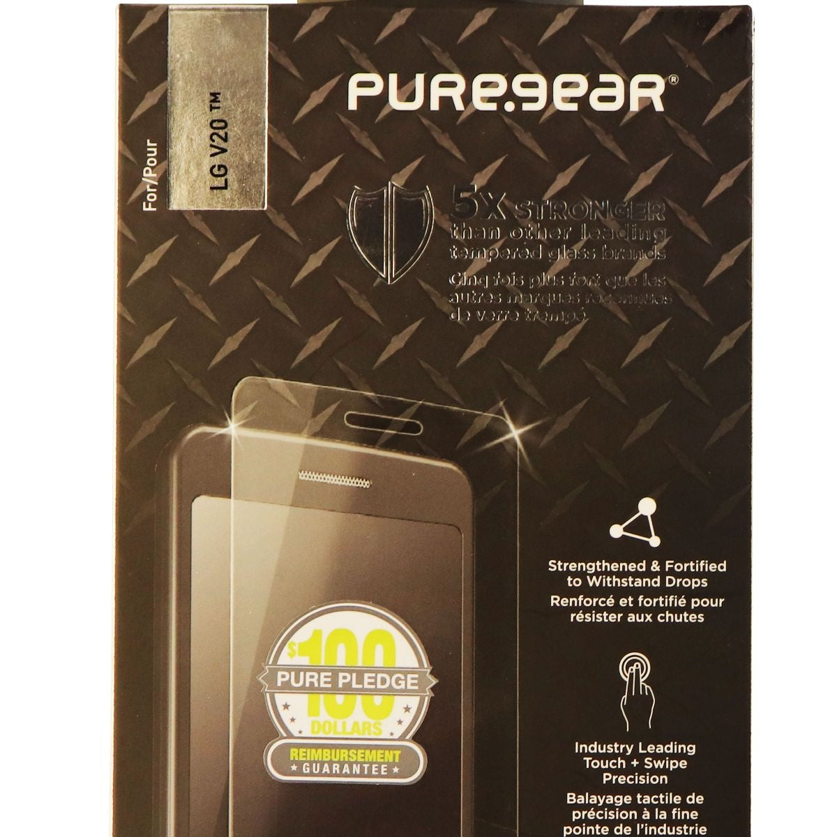 PureGear LG V20 Steel 360 Tempered Glass Screen Protector Guard - Clear Cell Phone - Screen Protectors PureGear - Simple Cell Bulk Wholesale Pricing - USA Seller