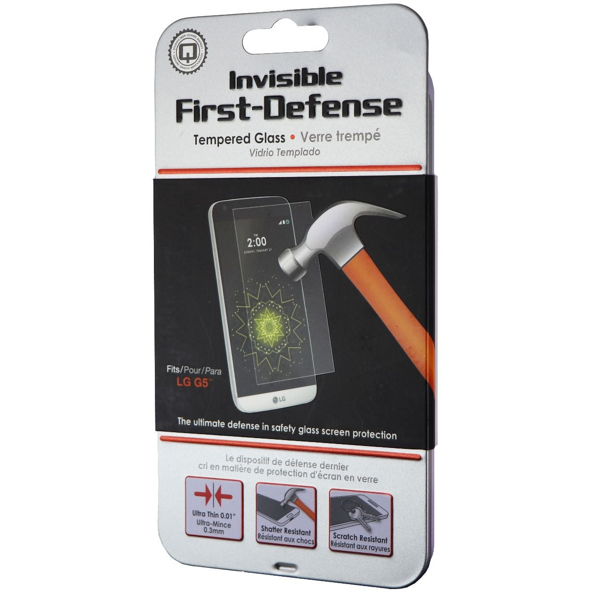 Qmadix Invisible First-Defense Tempered Glass Screen Protector for LG G5 - Clear Cell Phone - Screen Protectors Qmadix - Simple Cell Bulk Wholesale Pricing - USA Seller