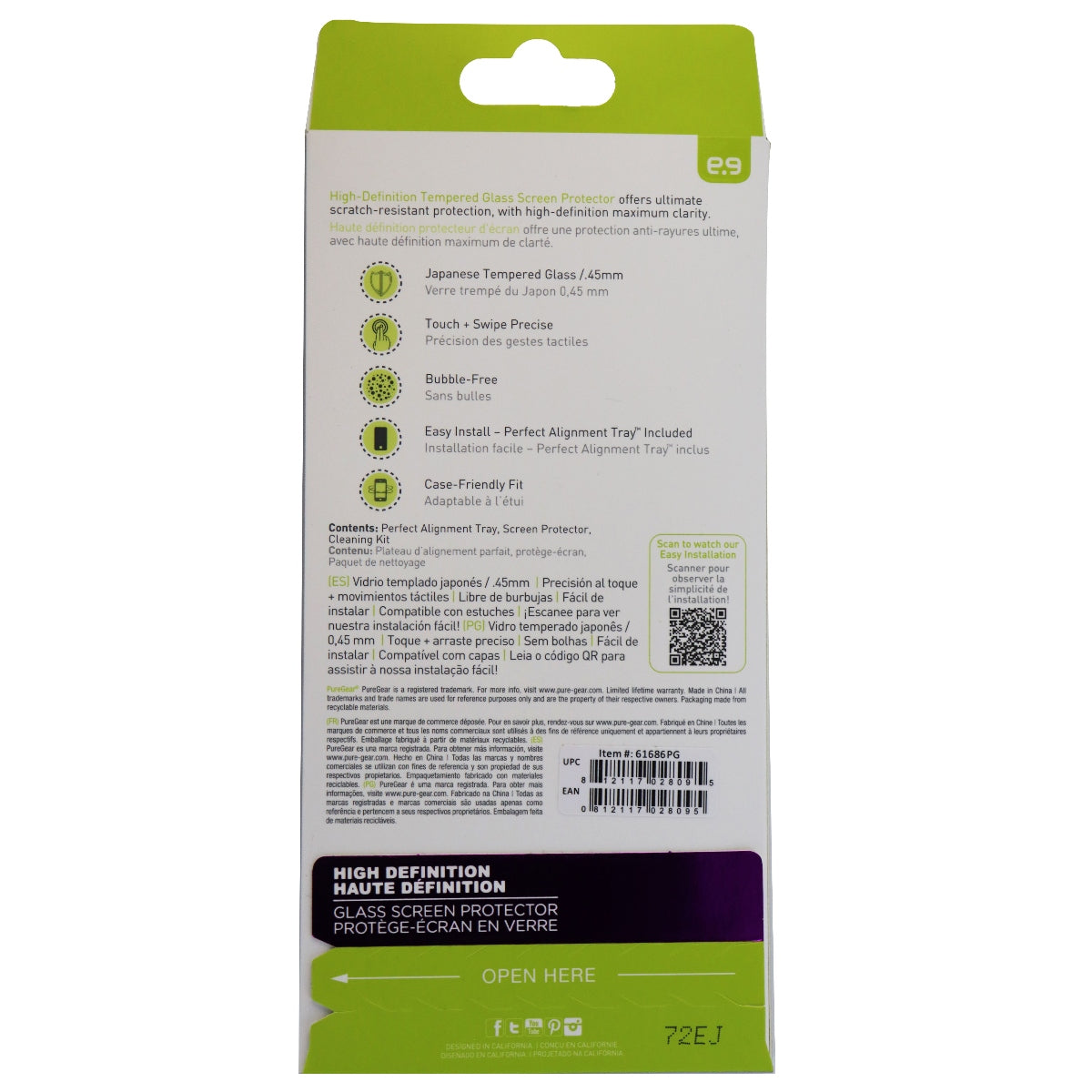 PureGear HD Tempered Glass Screen Protector for Google Pixel XL - Clear Cell Phone - Screen Protectors PureGear - Simple Cell Bulk Wholesale Pricing - USA Seller