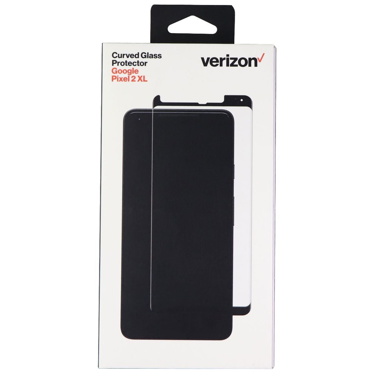 Verizon Curved Glass Screen Protector for Google Pixel 2 XL - Clear/Black Edges Cell Phone - Screen Protectors Verizon - Simple Cell Bulk Wholesale Pricing - USA Seller