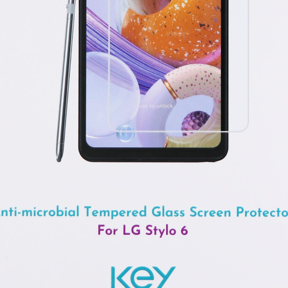 Key Premium Tempered Glass Screen Protector for LG Stylo 6 Cell Phone - Screen Protectors Key - Simple Cell Bulk Wholesale Pricing - USA Seller