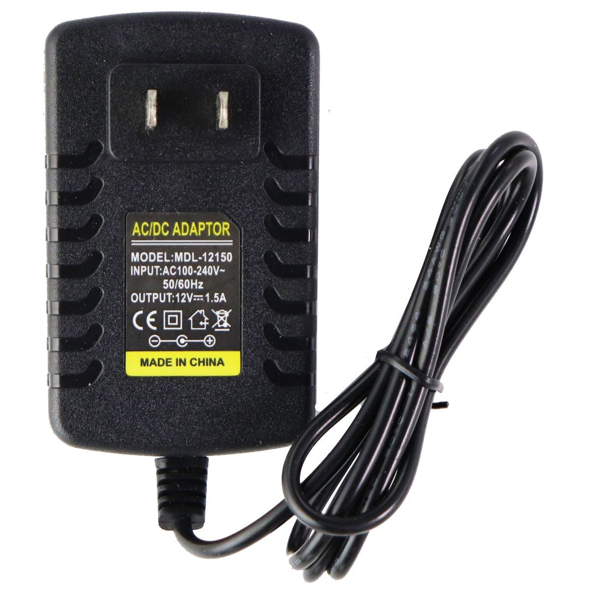 AC/DC Adaptor Power supply Wall Charger - Black (MDL-12150) Cell Phone - Chargers & Cradles Unbranded - Simple Cell Bulk Wholesale Pricing - USA Seller