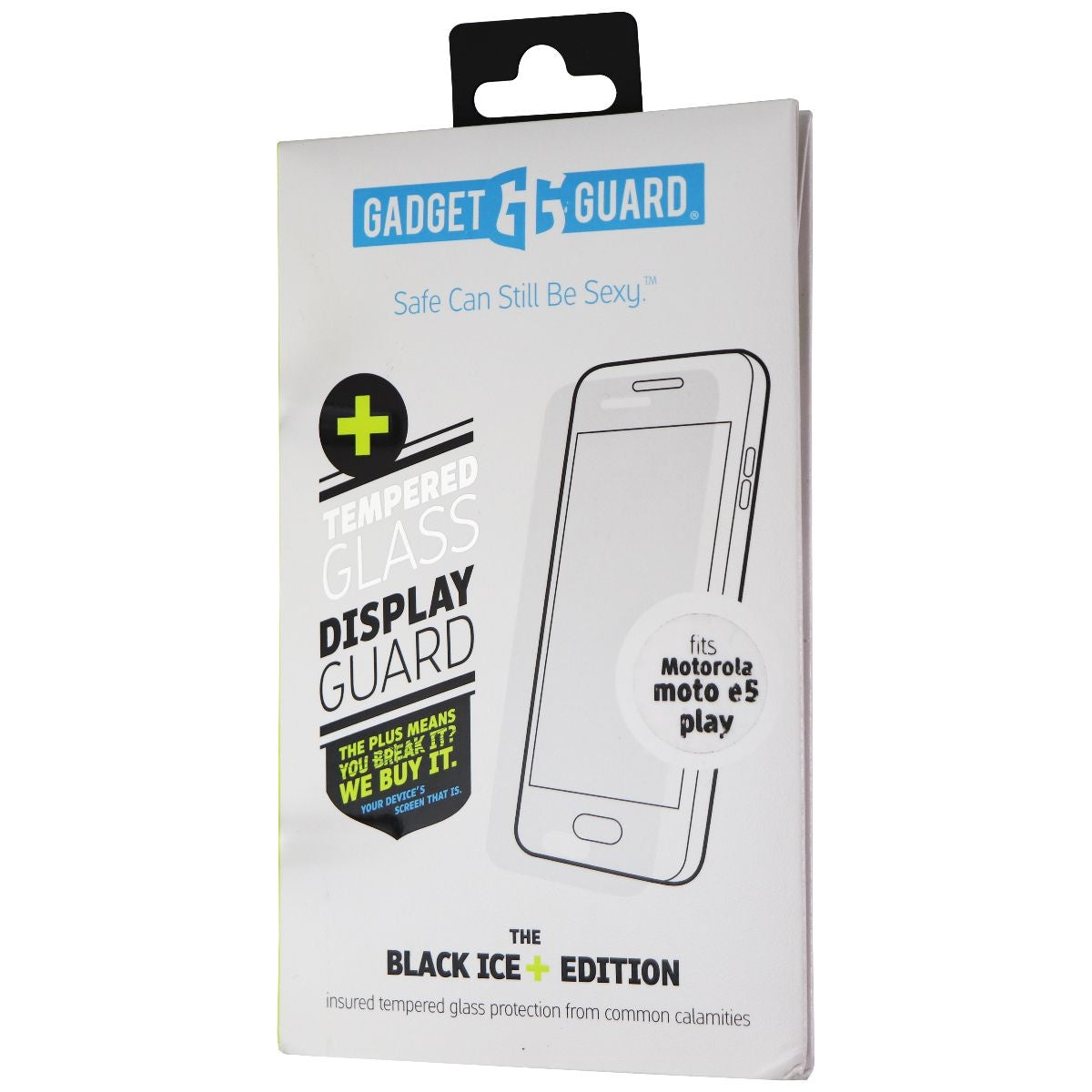 Gadget Guard (Black Ice+) Tempered Glass for Motorola Moto E5 Play - Clear Cell Phone - Screen Protectors Gadget Guard - Simple Cell Bulk Wholesale Pricing - USA Seller