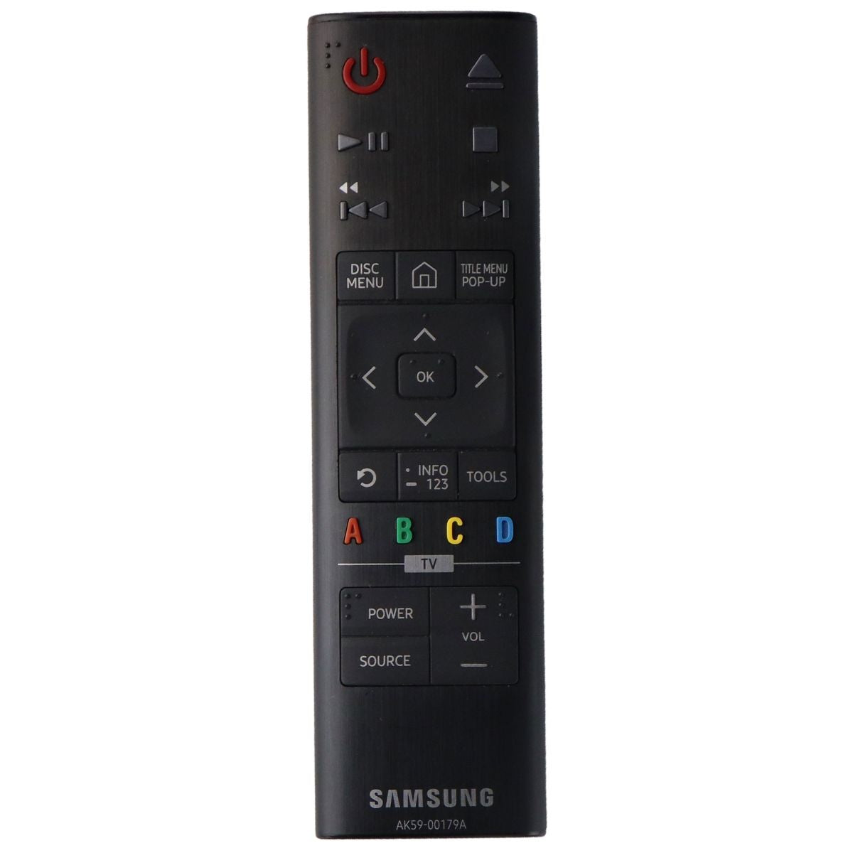 Samsung Remote Control (AK59-00179A) for Select Samsung Blu-Ray Players - Black TV, Video & Audio Accessories - Remote Controls Samsung - Simple Cell Bulk Wholesale Pricing - USA Seller