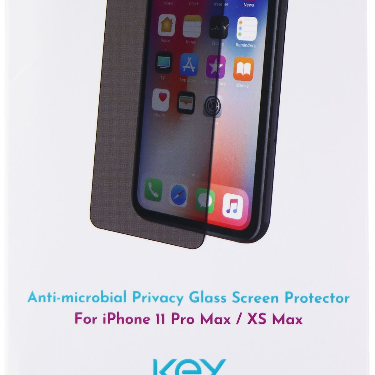 Key Privacy Glass Screen Protector for iPhone 11 Pro Max / XS Max Cell Phone - Screen Protectors Key - Simple Cell Bulk Wholesale Pricing - USA Seller