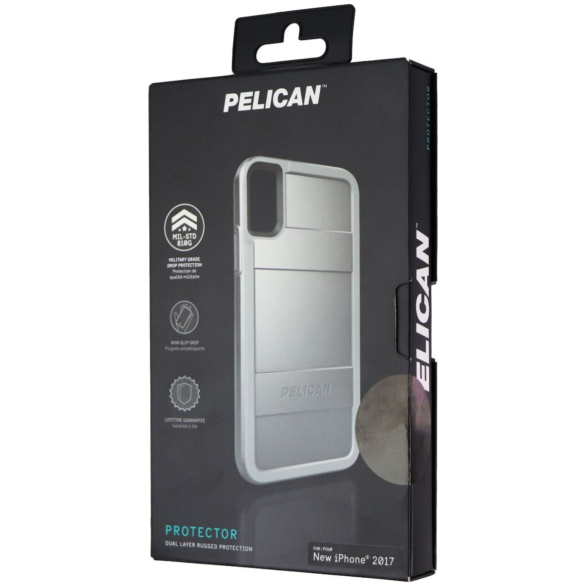 Pelican Protector Series Case for Apple iPhone Xs/X - Metallic Silver Cell Phone - Cases, Covers & Skins Pelican - Simple Cell Bulk Wholesale Pricing - USA Seller
