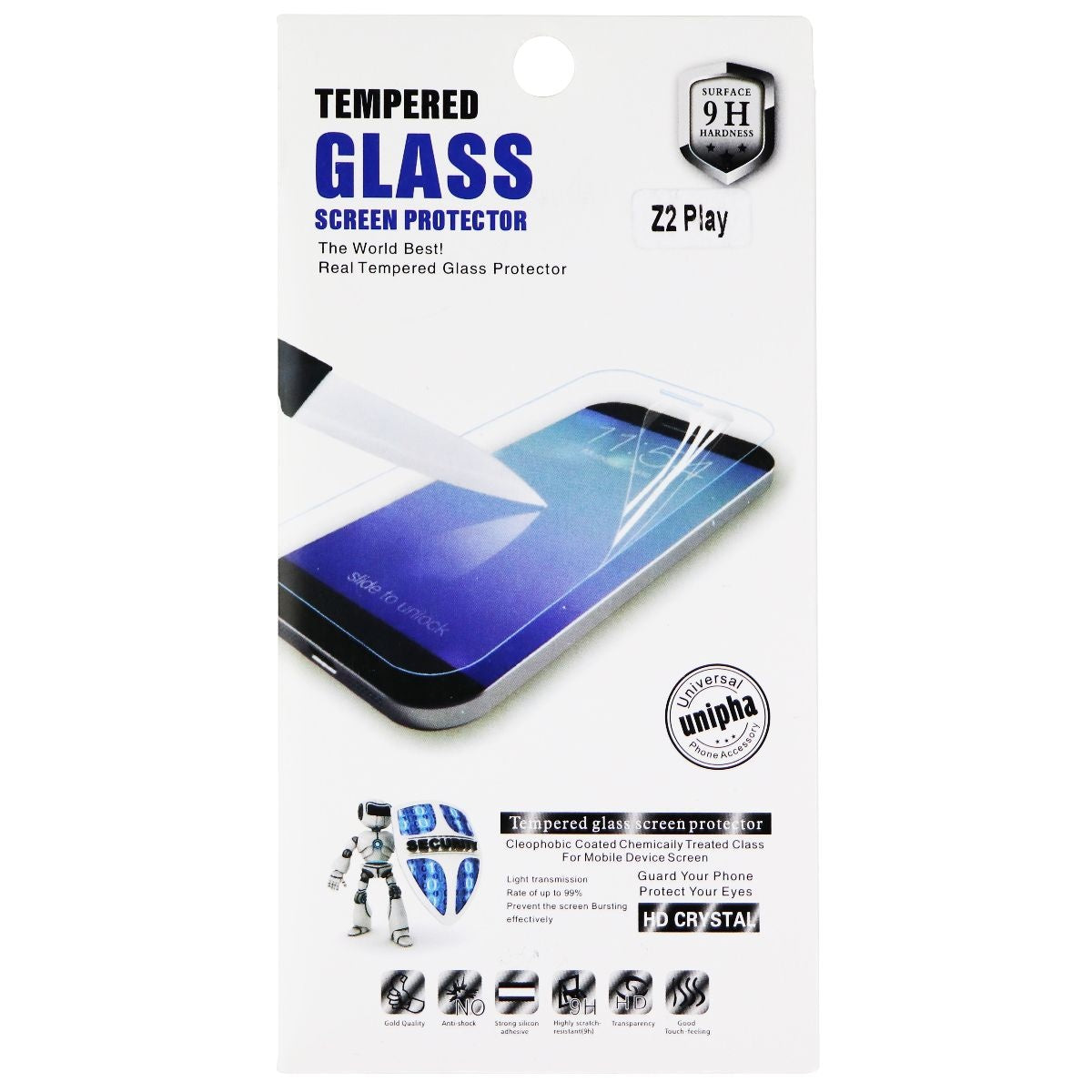 HD Crystal Tempered Glass Screen Protector for Motorola Moto Z2 Play - Clear Cell Phone - Screen Protectors DHG - Simple Cell Bulk Wholesale Pricing - USA Seller