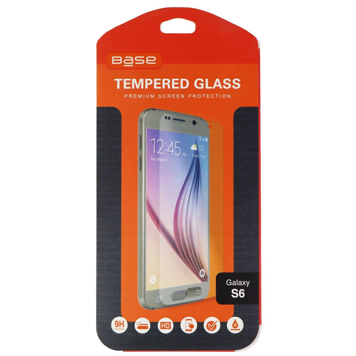 Base Tempered Glass Premium Screen Protector for Samsung Galaxy S6 - Clear Cell Phone - Screen Protectors Base - Simple Cell Bulk Wholesale Pricing - USA Seller