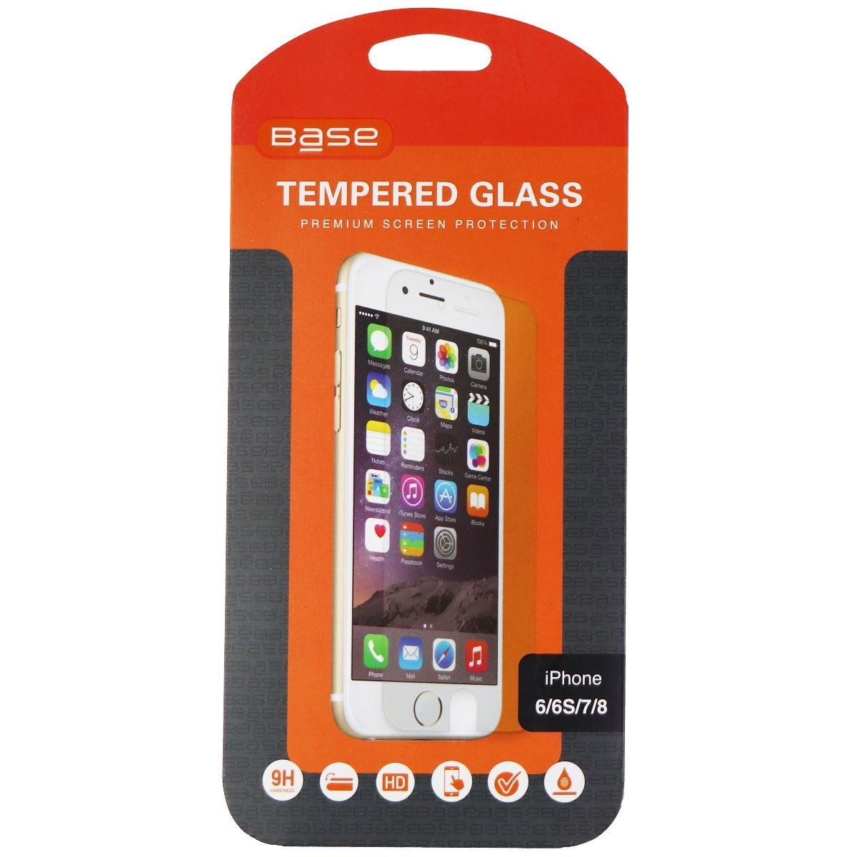 Base Tempered Glass Screen Protector for Apple iPhone 8/7/6s/6 - Clear Cell Phone - Screen Protectors Base - Simple Cell Bulk Wholesale Pricing - USA Seller