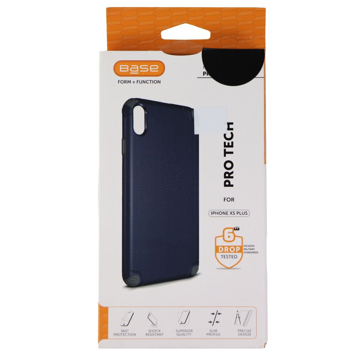 Base Pro Tech Rugged Armor Protective Case for iPhone XS Max - Blue / Gray Cell Phone - Cases, Covers & Skins Base - Simple Cell Bulk Wholesale Pricing - USA Seller