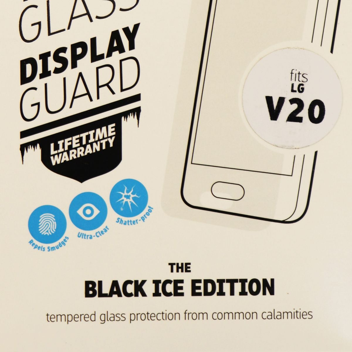 Gadget Guard Black Ice Edition Tempered Glass Screen Guard for LG V20 - Clear Cell Phone - Screen Protectors Gadget Guard - Simple Cell Bulk Wholesale Pricing - USA Seller