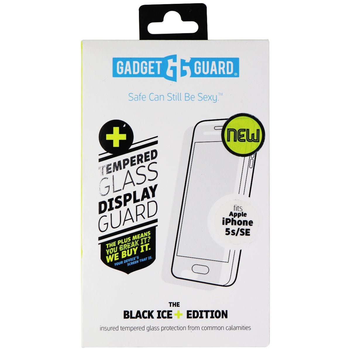 Gadget Guard (Black Ice+) Tempered Glass for Apple iPhone 5s / 5 / 5 SE (1st) Cell Phone - Screen Protectors Gadget Guard - Simple Cell Bulk Wholesale Pricing - USA Seller