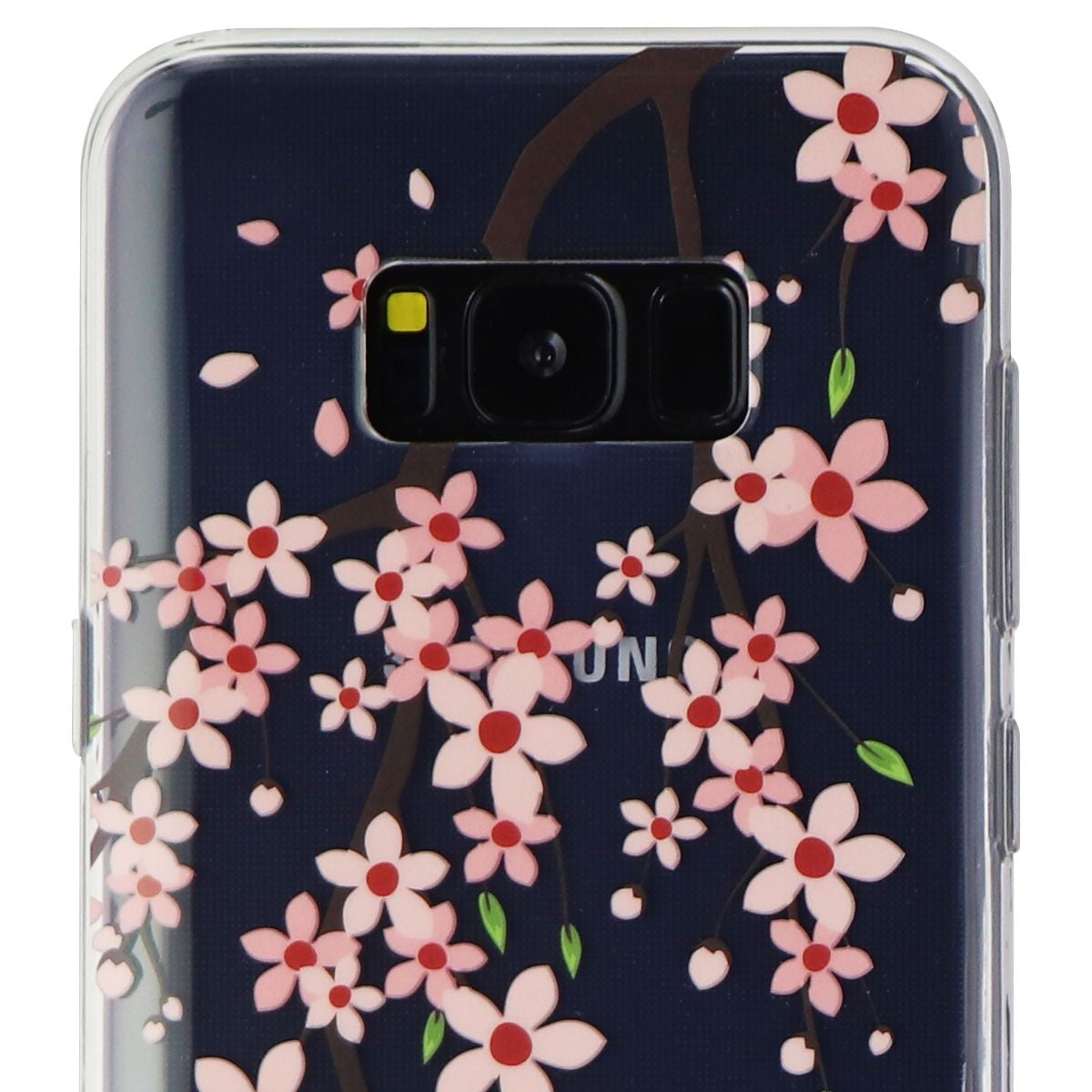 Flavr Flexbile Slim Case for Samsung Galaxy (S8+) - Clear/Pink Blossom Flowers Cell Phone - Cases, Covers & Skins Flavr - Simple Cell Bulk Wholesale Pricing - USA Seller
