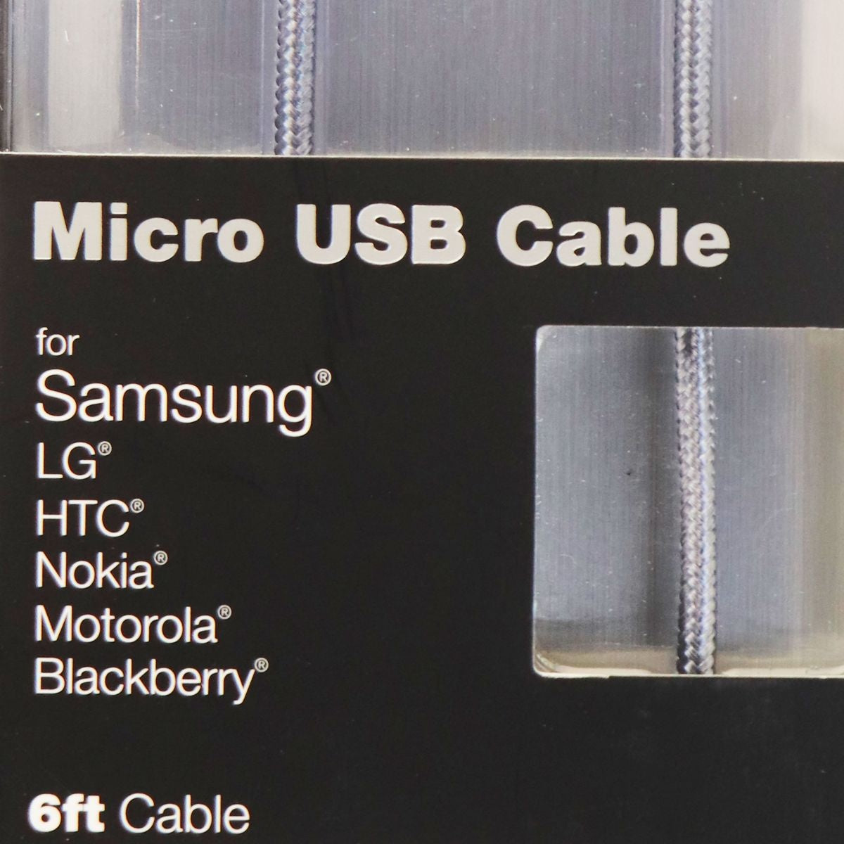 Just Wireless (JPA641IT) 6Ft Charge and Sync Cable for Micro USB Devices - Gray Cell Phone - Cables & Adapters Just Wireless - Simple Cell Bulk Wholesale Pricing - USA Seller