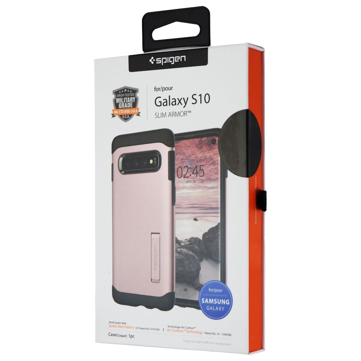 Spigen Slim Armor Series Case for Samsung Galaxy S10 - Rose Gold/Black Cell Phone - Cases, Covers & Skins Spigen - Simple Cell Bulk Wholesale Pricing - USA Seller