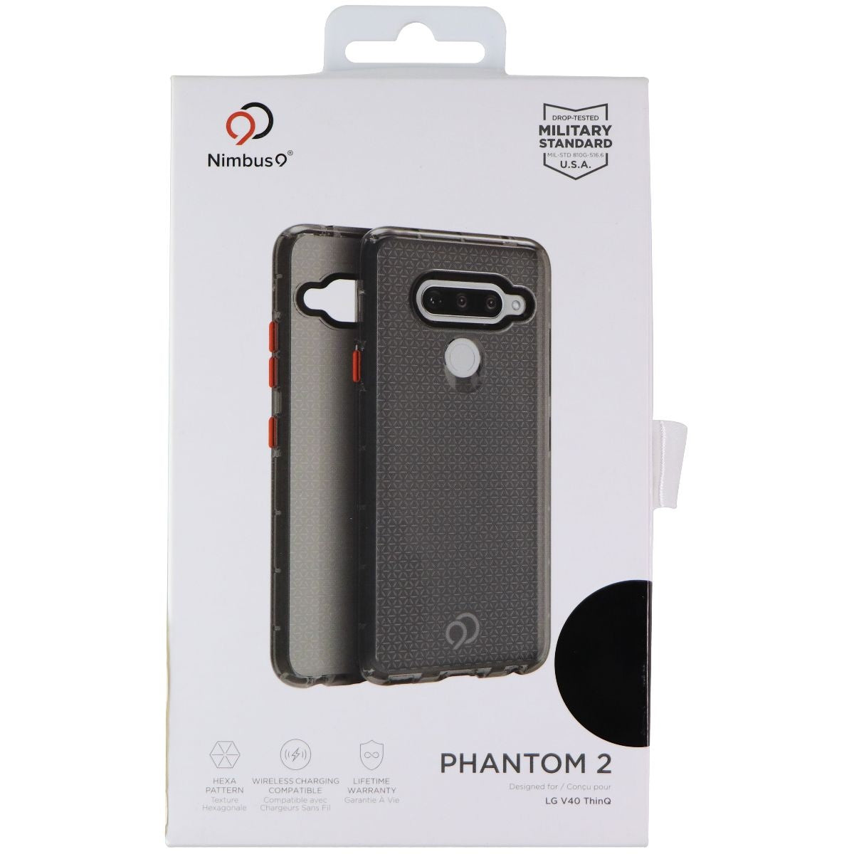 Nimbus9 Phantom 2 Phone Case for LG V40 ThinQ - Carbon / Clear Cell Phone - Cases, Covers & Skins Nimbus9 - Simple Cell Bulk Wholesale Pricing - USA Seller